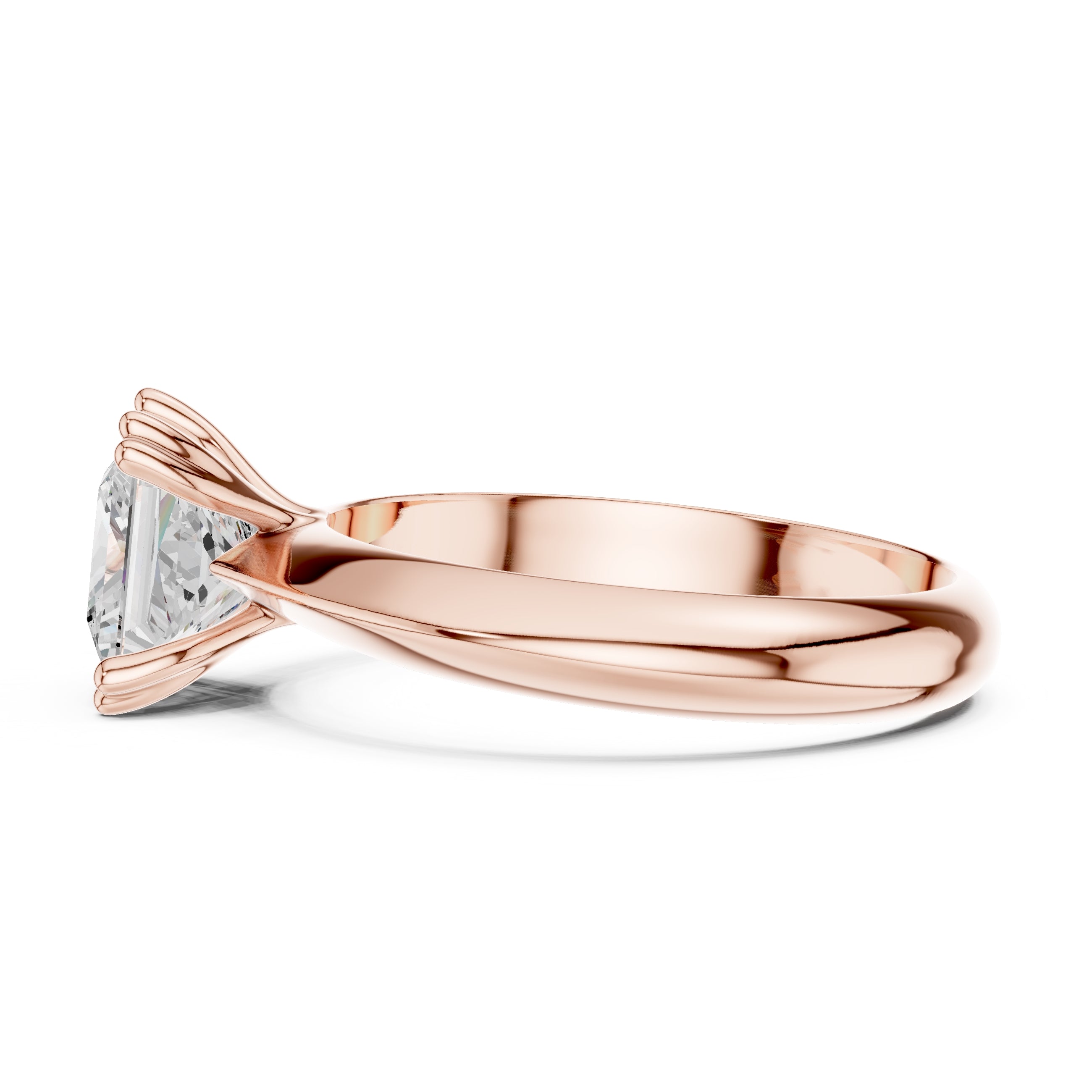 The Twin-Claw Classic Ring 1.5ct Rose Gold Princess