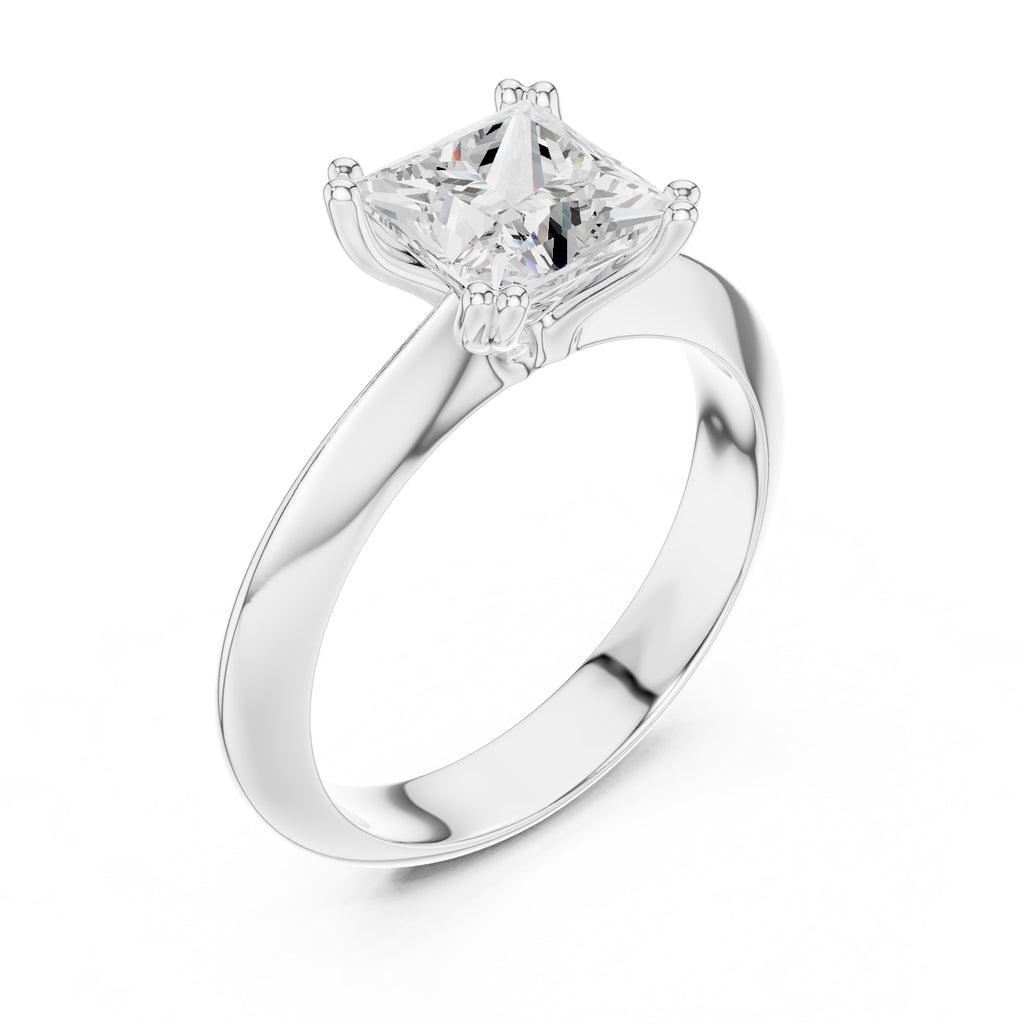 The Twin-Claw Classic Ring 1.5ct White Gold Princess