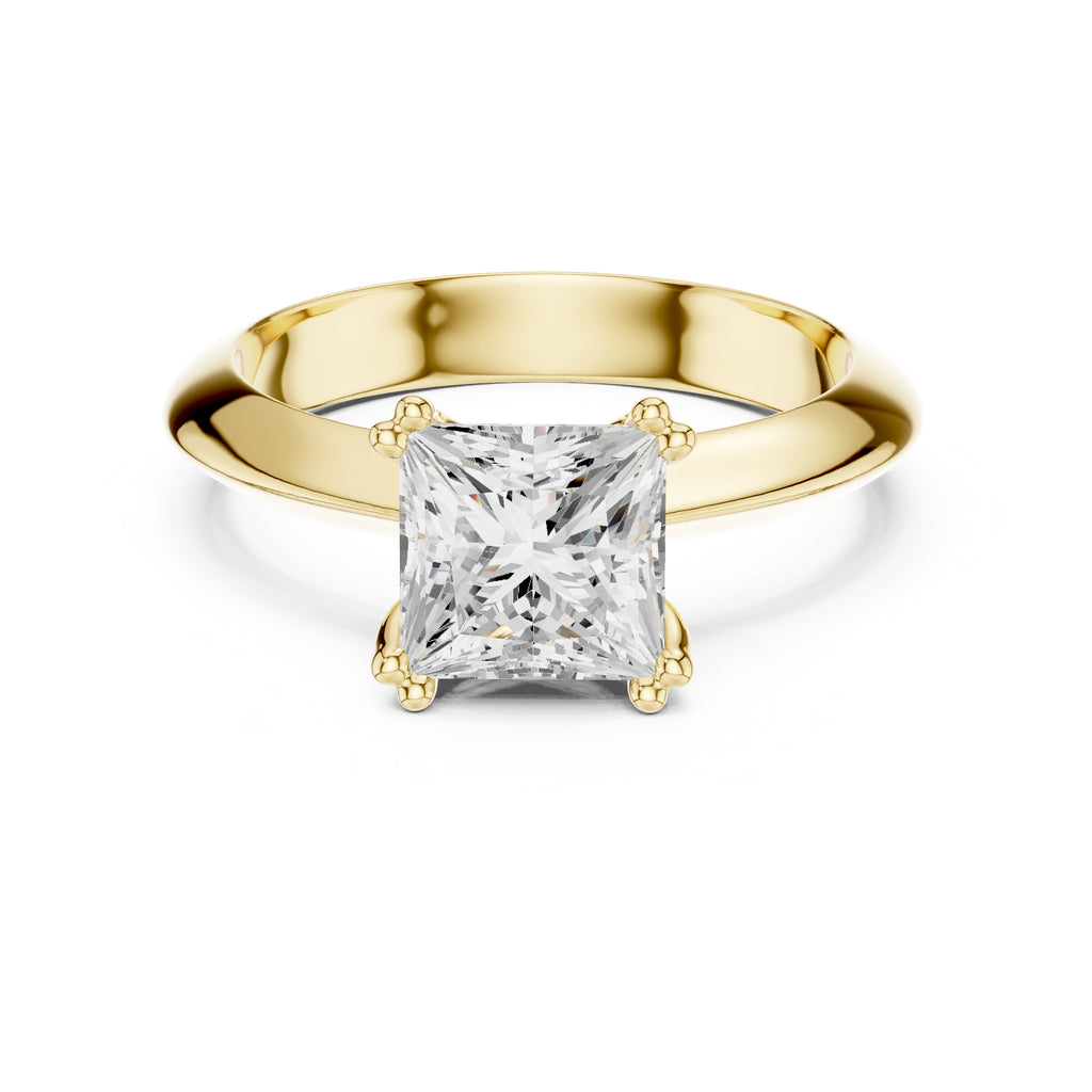 The Twin-Claw Classic Ring 1.5ct Yellow Gold Princess