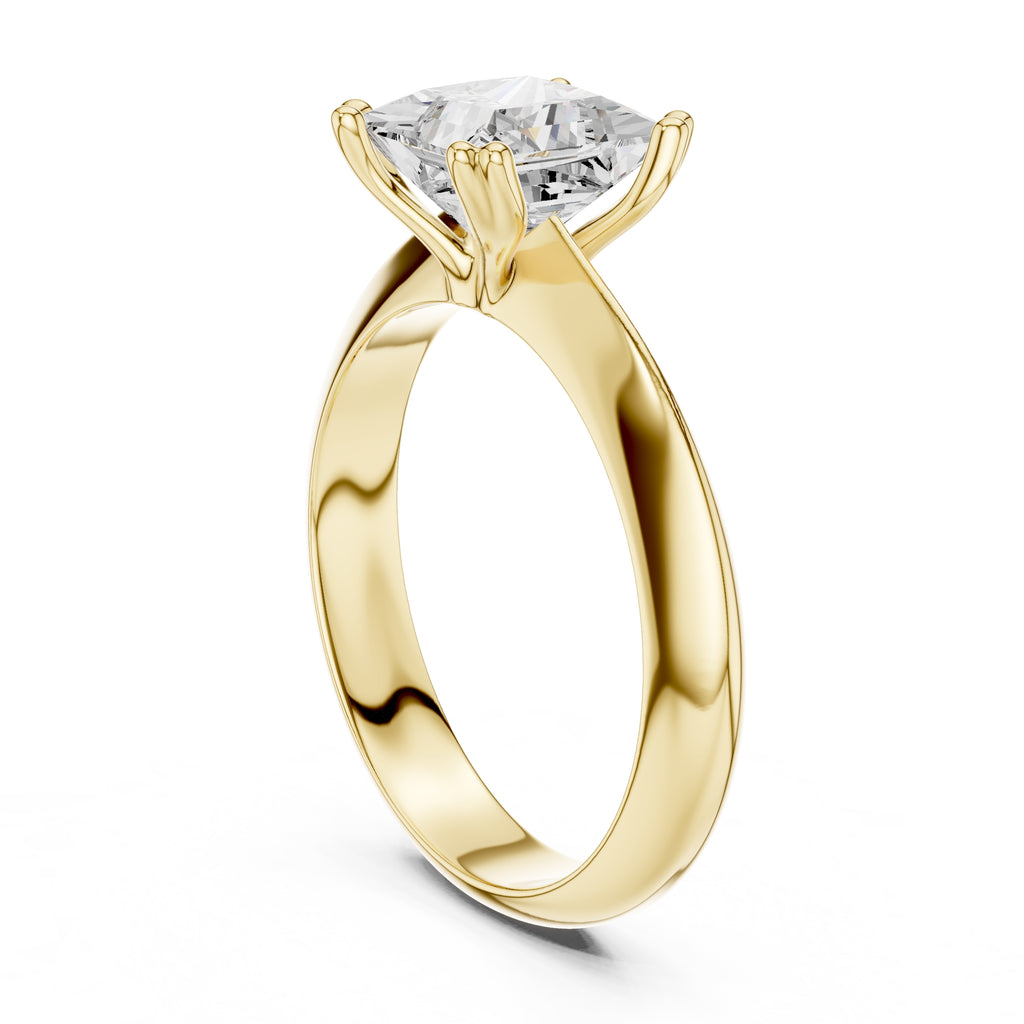 The Twin-Claw Classic Ring 1.5ct Yellow Gold Princess