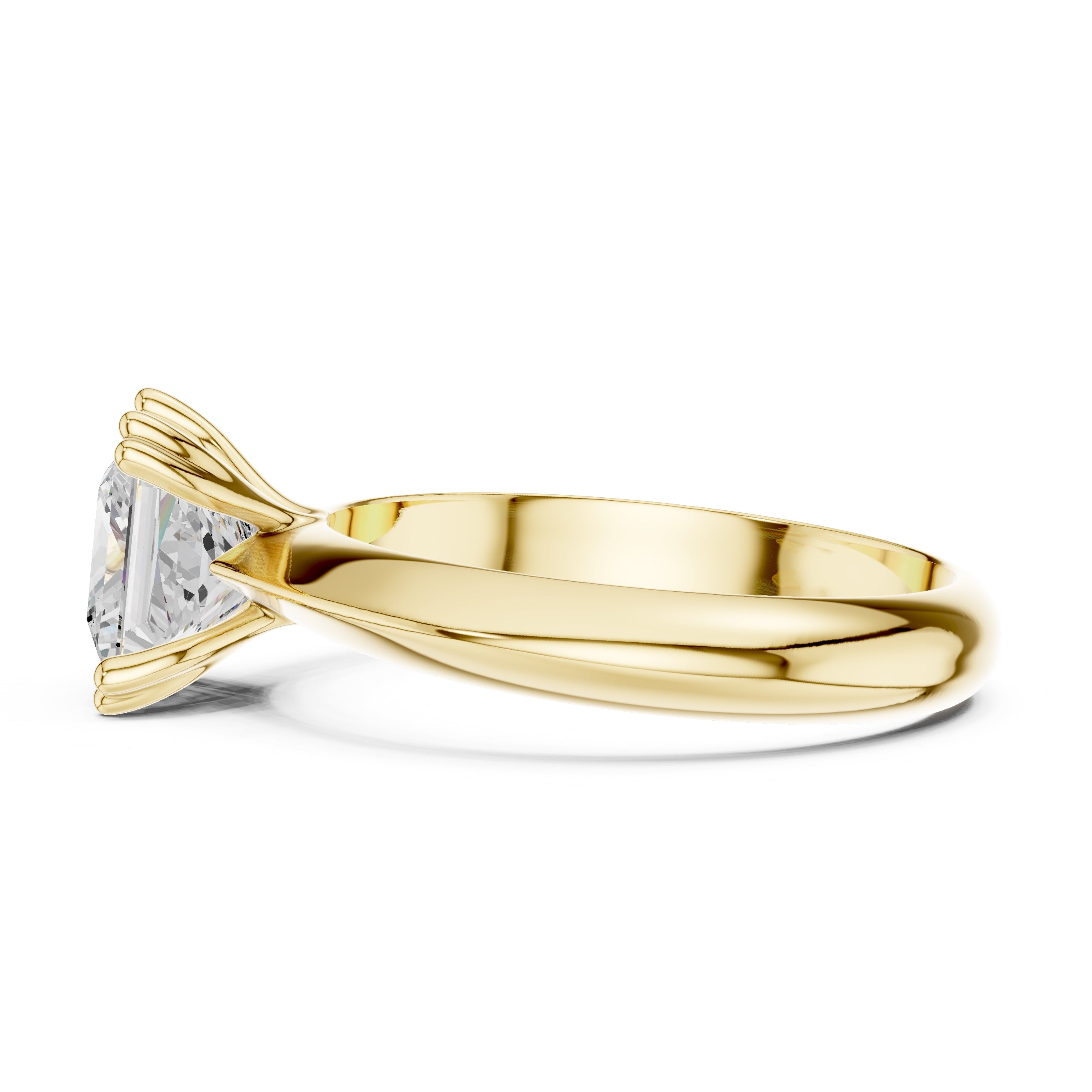 The Twin-Claw Classic Ring 1.5ct Yellow Gold Princess
