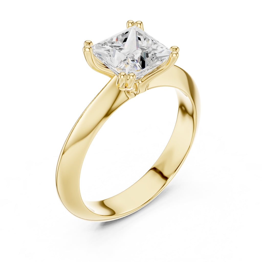 The Twin-Claw Classic Ring 1.5ct Yellow Gold Princess