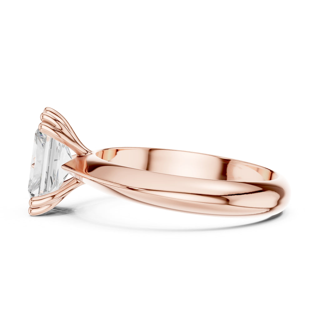 The Twin-Claw Classic Ring 1.5ct Rose Gold Radiant