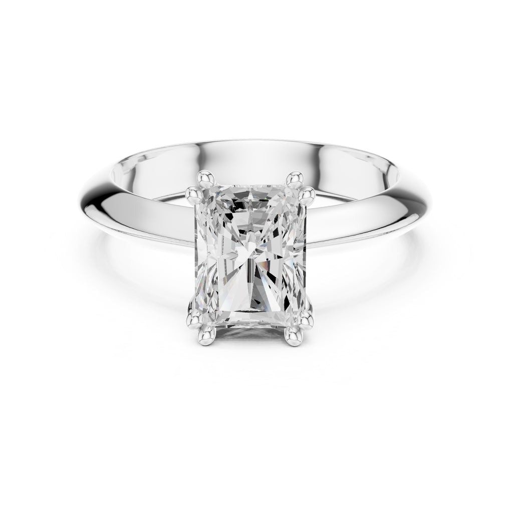 The Twin-Claw Classic Ring 1.5ct White Gold Radiant