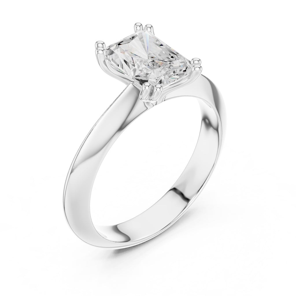 The Twin-Claw Classic Ring 1.5ct White Gold Radiant