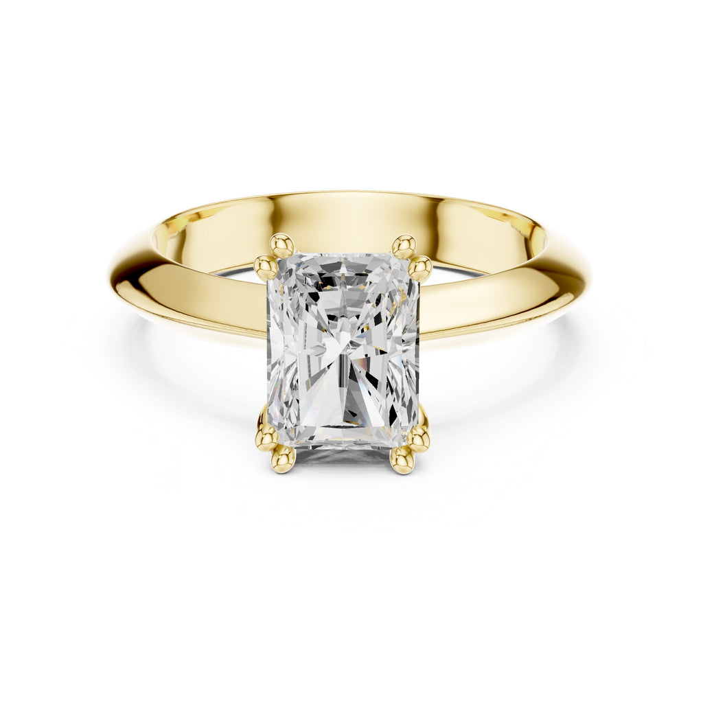 The Twin-Claw Classic Ring 1.5ct Yellow Gold Radiant