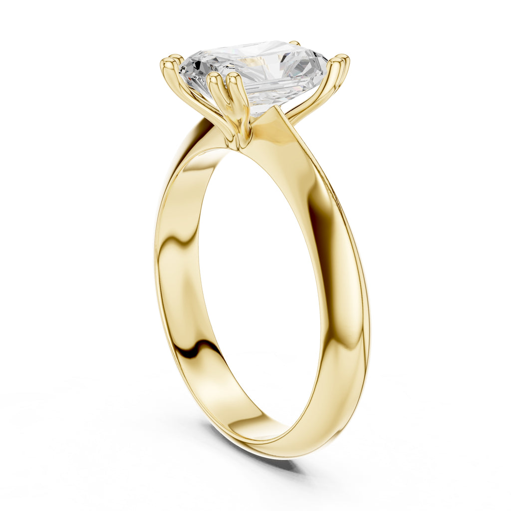 The Twin-Claw Classic Ring 1.5ct Yellow Gold Radiant