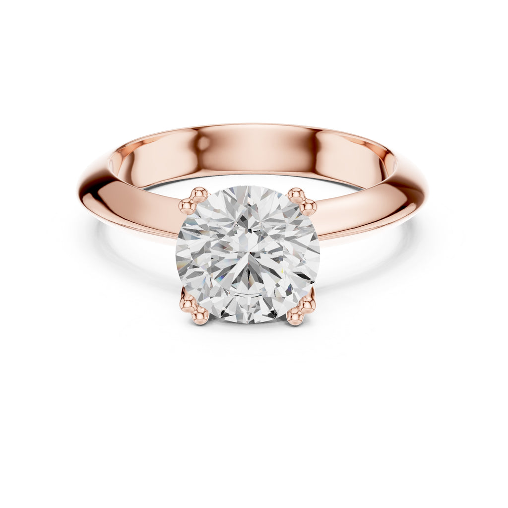 The Twin-Claw Classic Ring 1.5ct Rose Gold Round