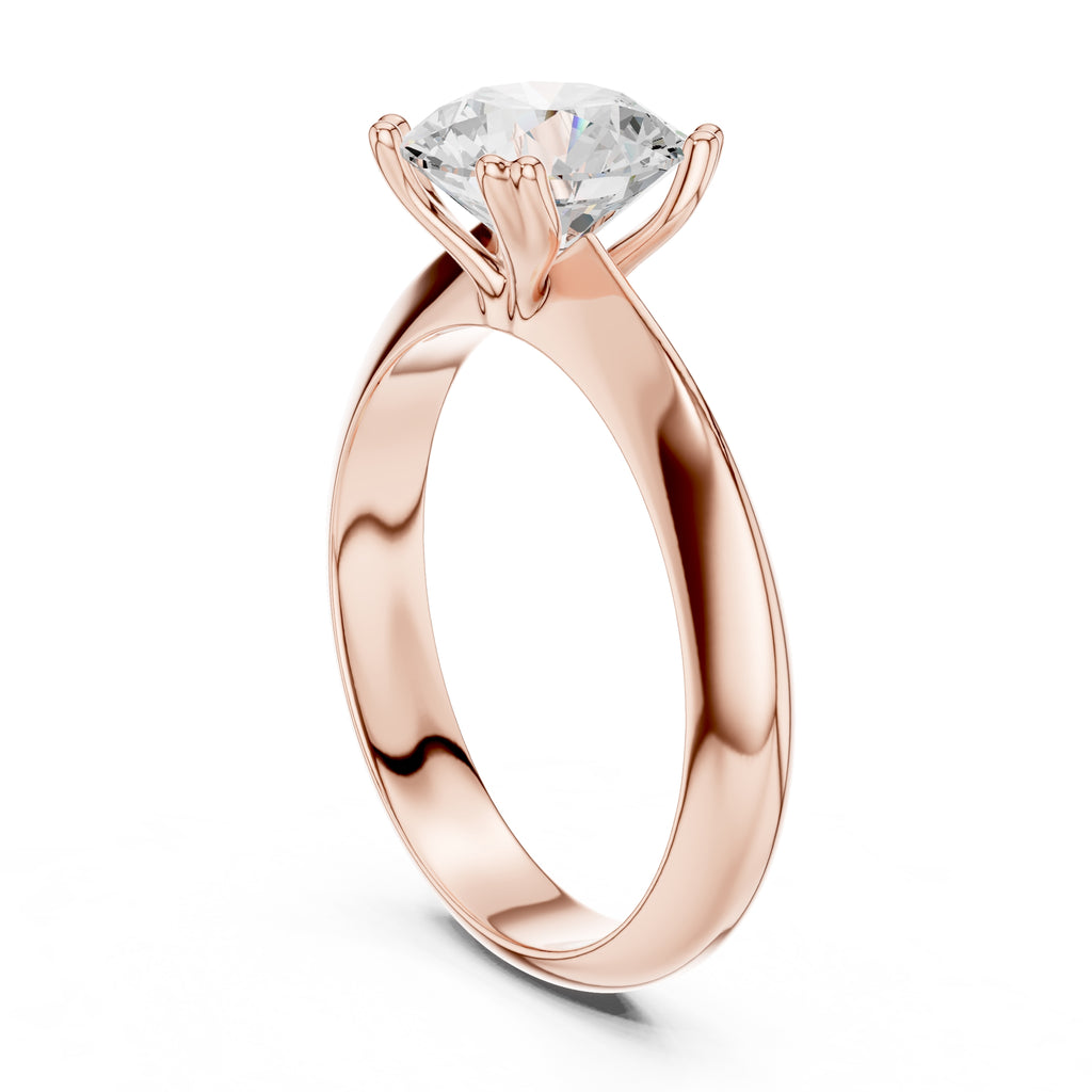 The Twin-Claw Classic Ring 1.5ct Rose Gold Round