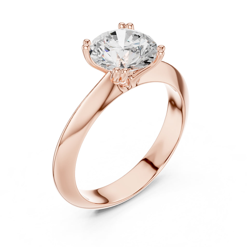 The Twin-Claw Classic Ring 1.5ct Rose Gold Round