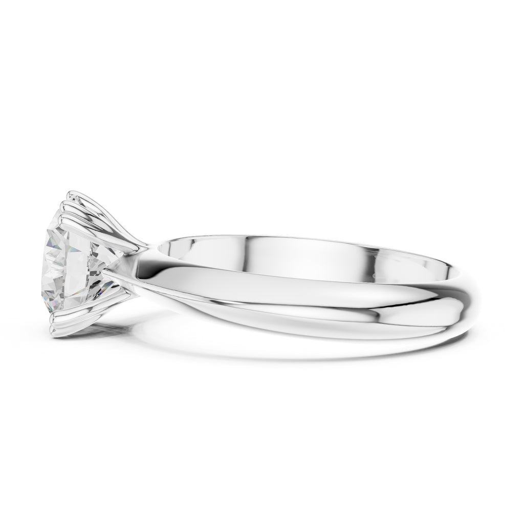 The Twin-Claw Classic Ring 1.5ct White Gold Round