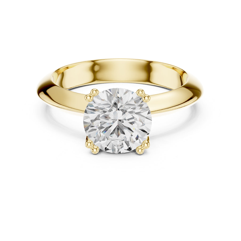 The Twin-Claw Classic Ring 1.5ct Yellow Gold Round