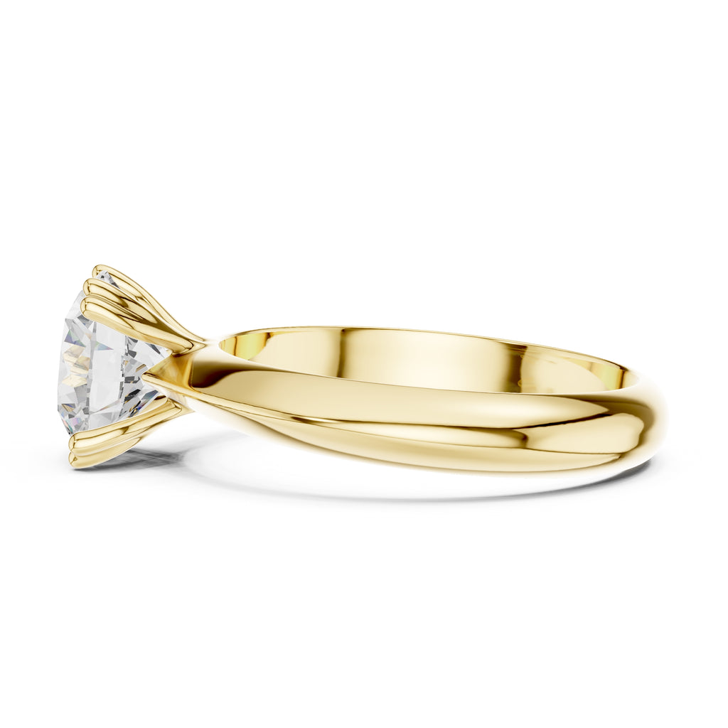 The Twin-Claw Classic Ring 1.5ct Yellow Gold Round
