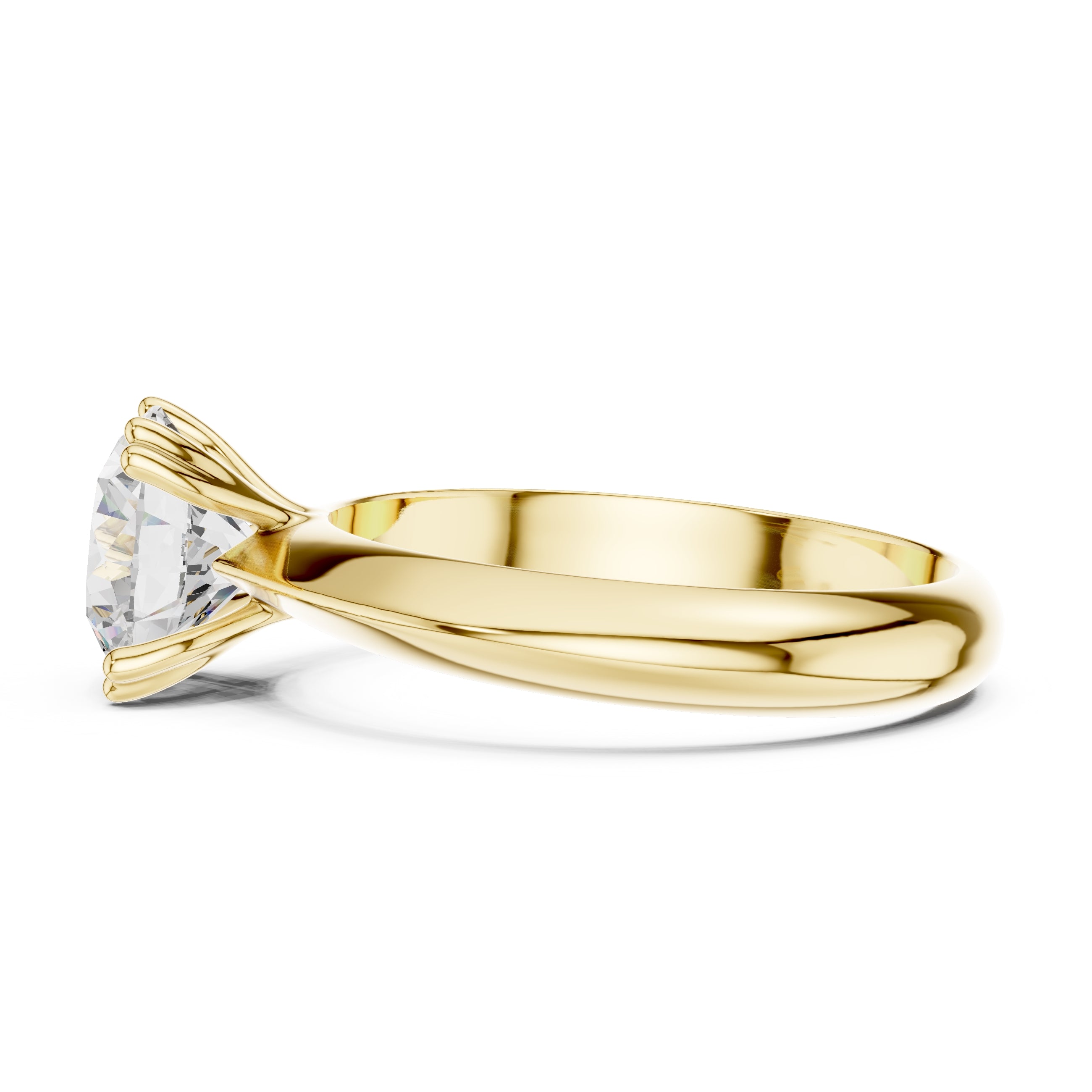 The Twin-Claw Classic Ring 1.5ct Yellow Gold Round