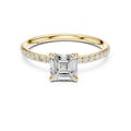 The Classic Pavé Solitaire 1ct Yellow Gold Asscher