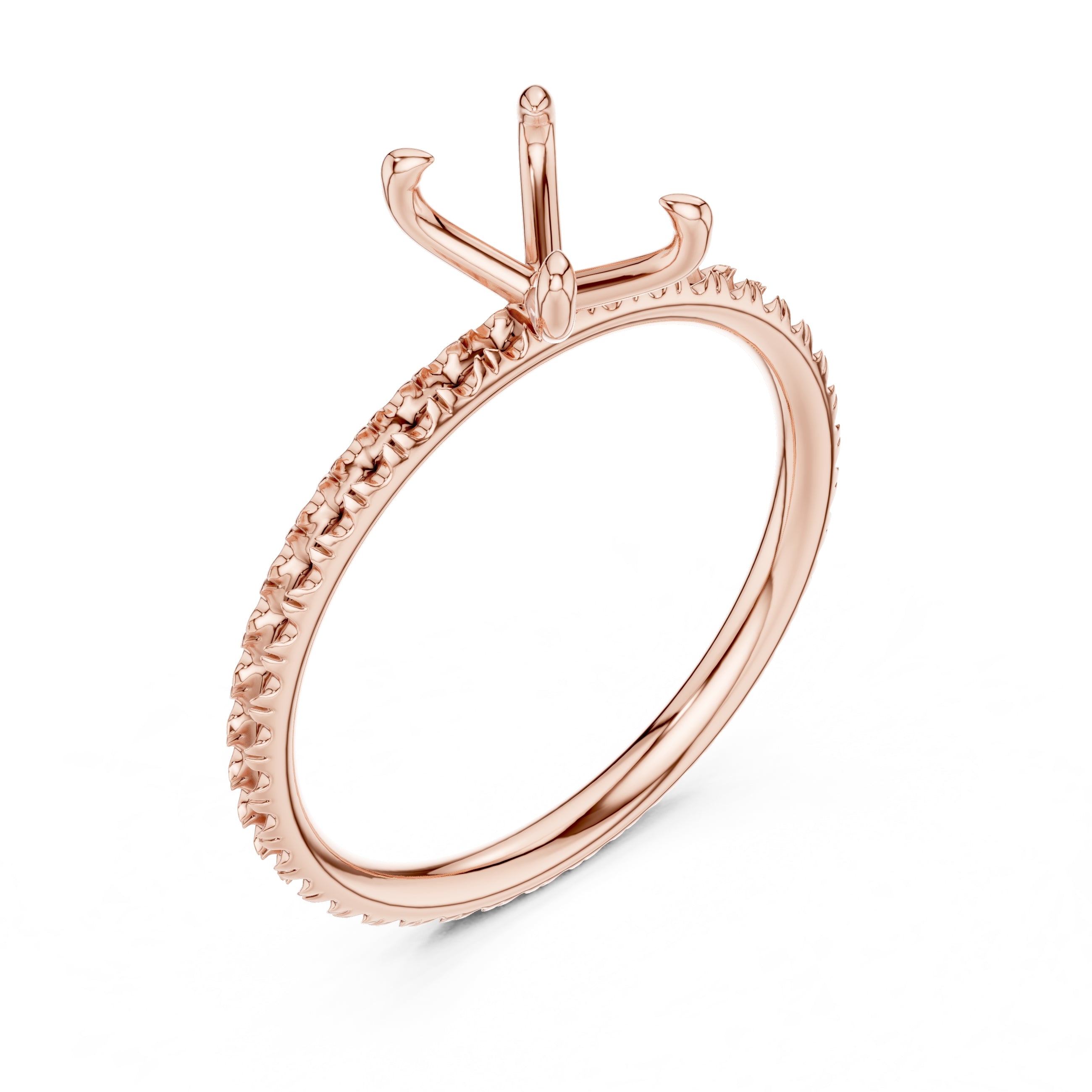 The Classic Pavé Solitaire 1ct Rose Gold Oval