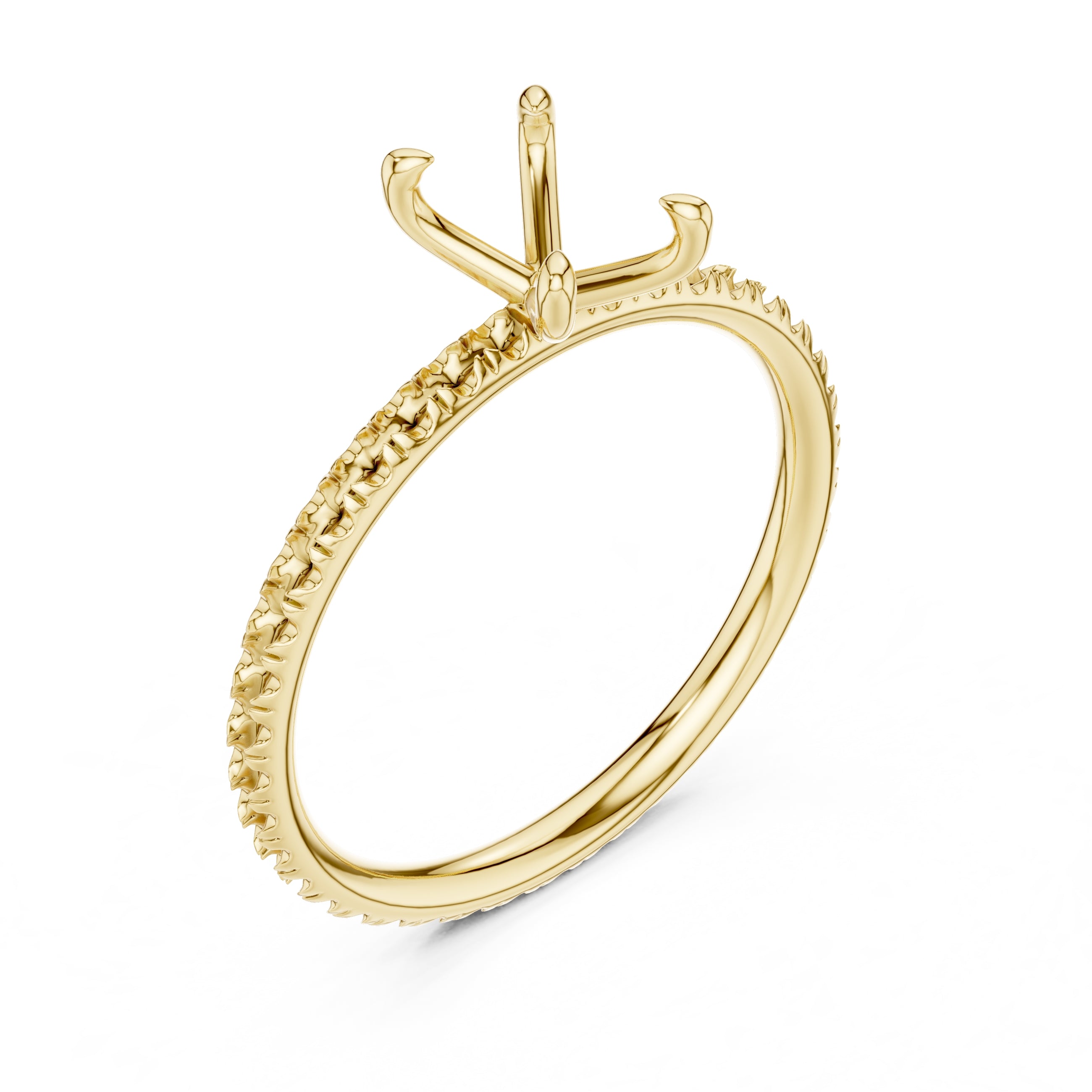 The Classic Pavé Solitaire 1ct Yellow Gold Oval