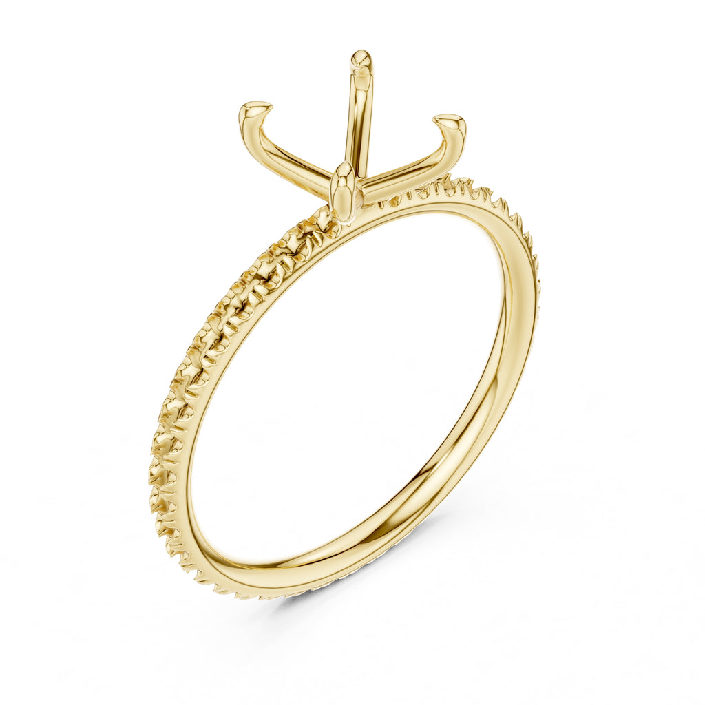The Classic Pavé Solitaire 1ct Yellow Gold Princess