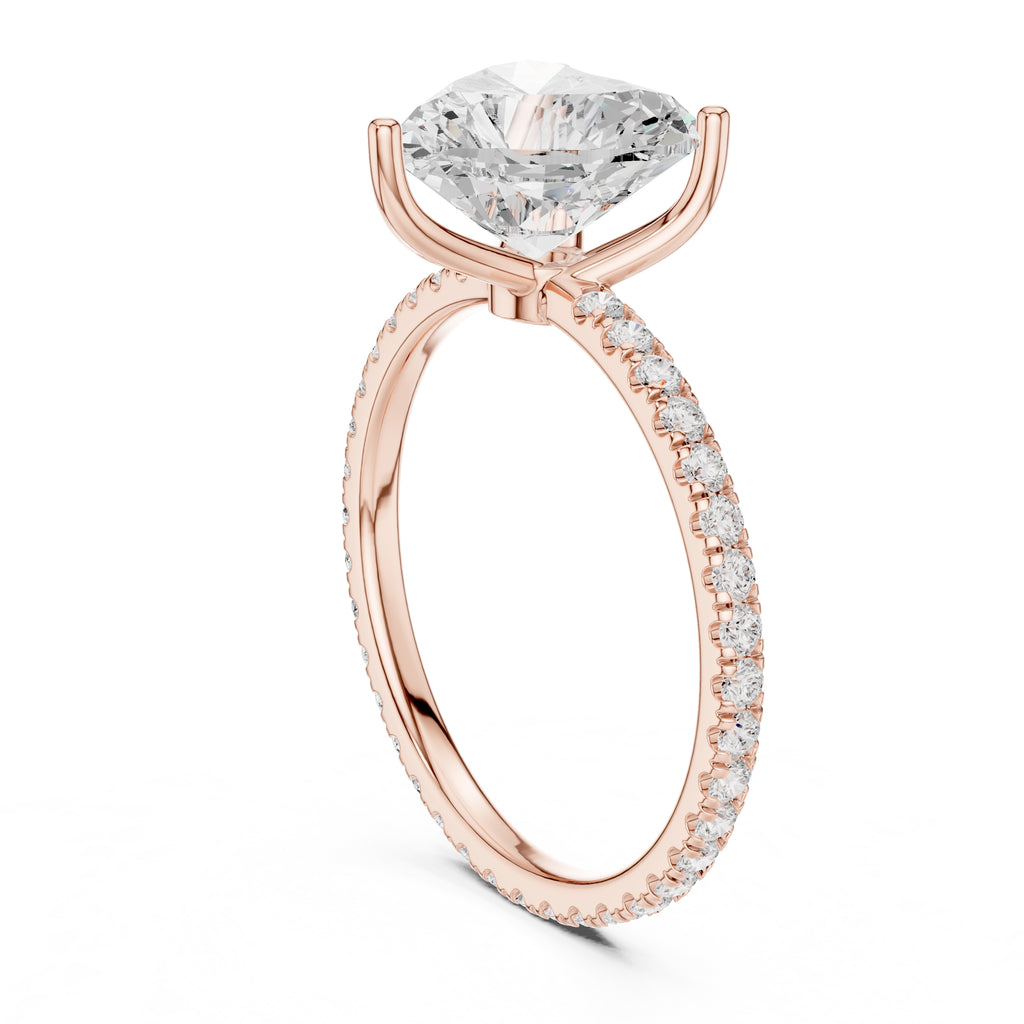 The Petite Brilliance Ring 2.5ct Rose Gold Heart