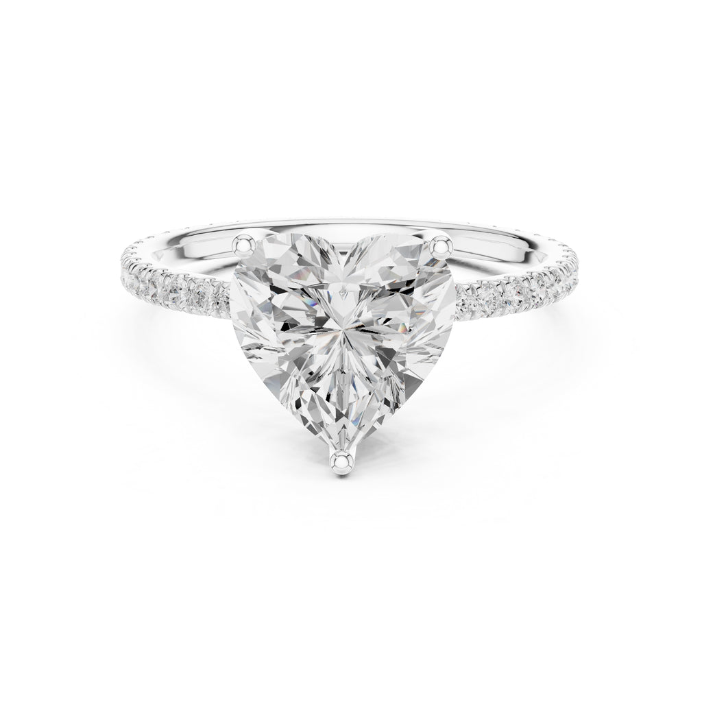 The Petite Brilliance Ring 2.5ct White Gold Heart