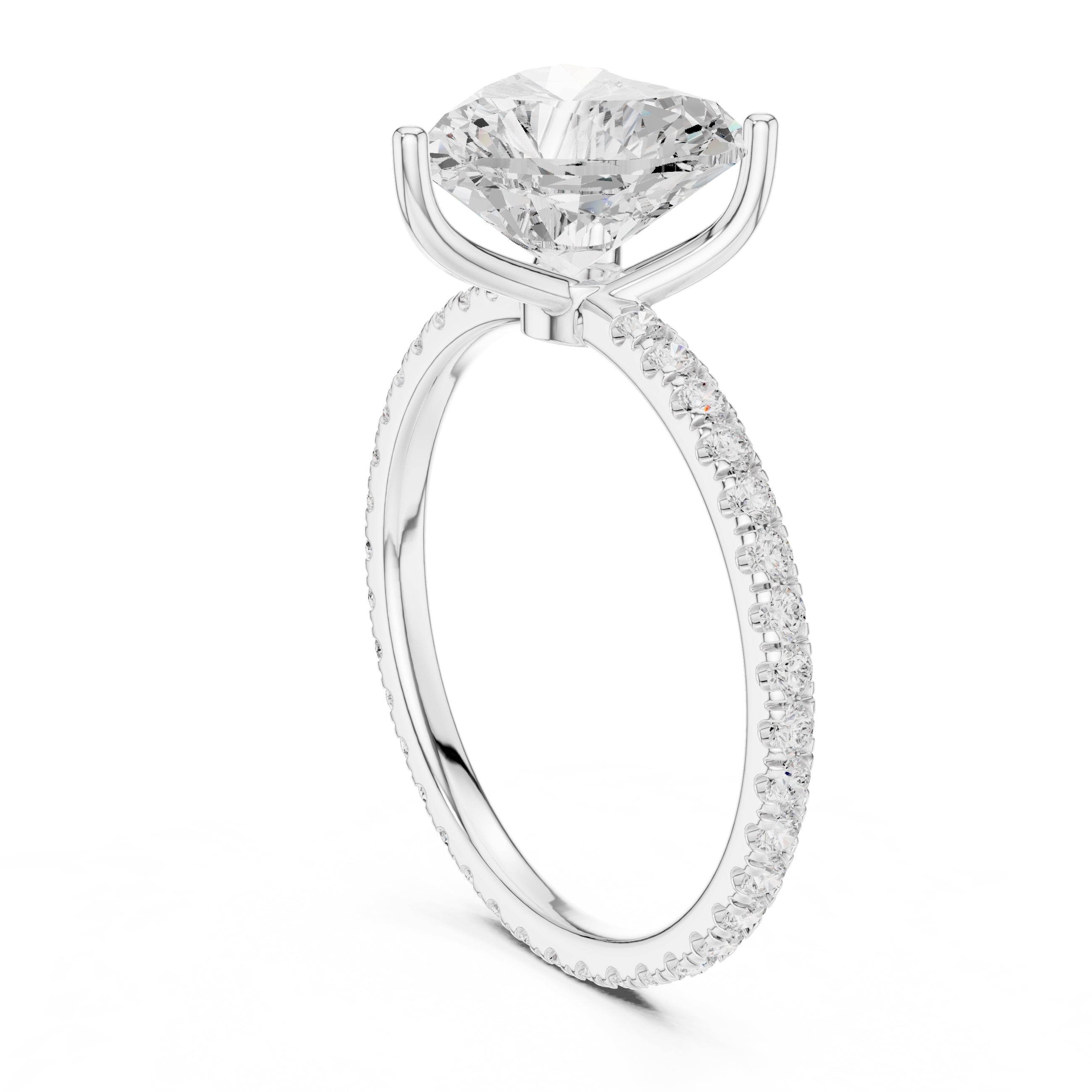 The Petite Brilliance Ring 2.5ct White Gold Heart
