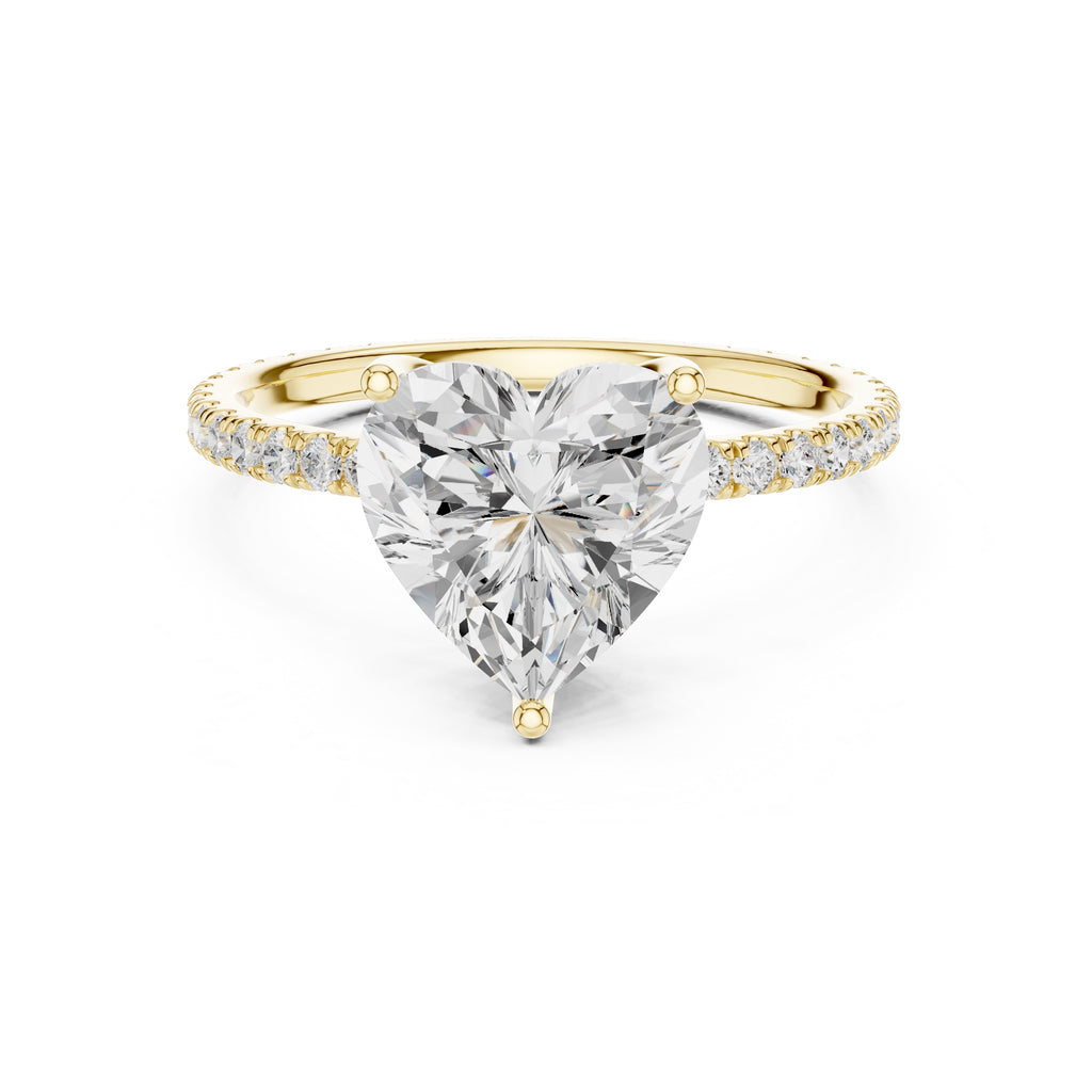 The Petite Brilliance Ring 2.5ct Yellow Gold Heart