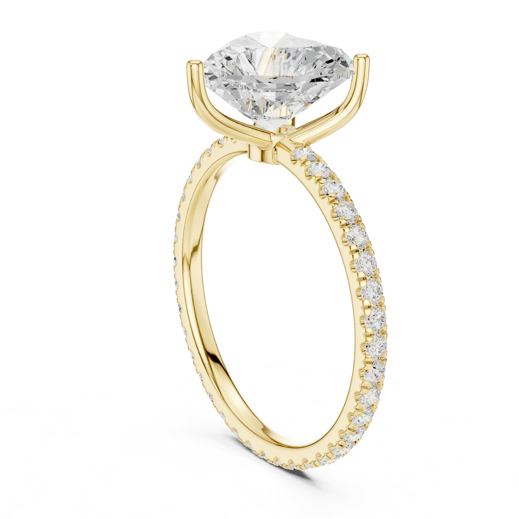 The Petite Brilliance Ring 2.5ct Yellow Gold Heart