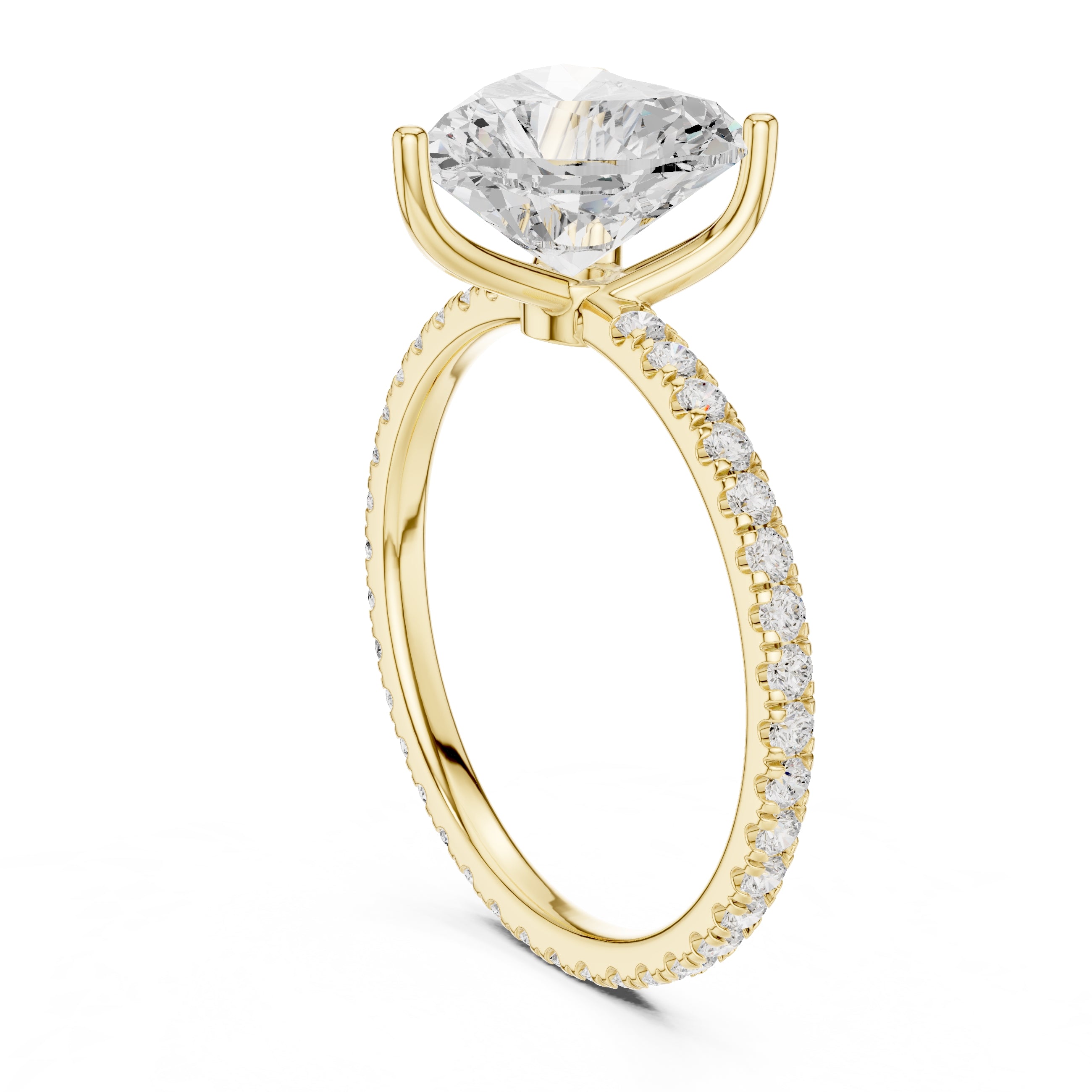 The Petite Brilliance Ring 2.5ct Yellow Gold Heart