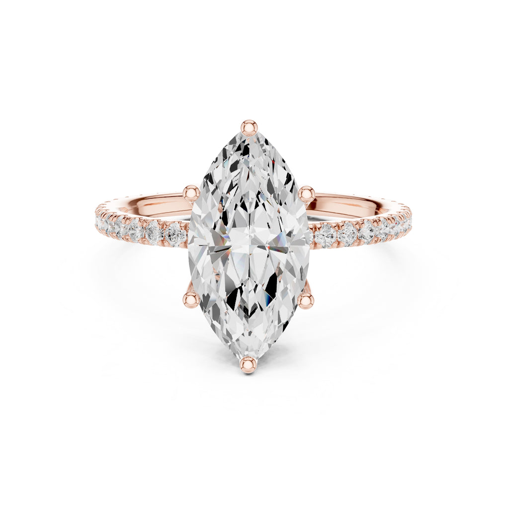 The Petite Brilliance Ring 2.5ct Rose Gold Marquise