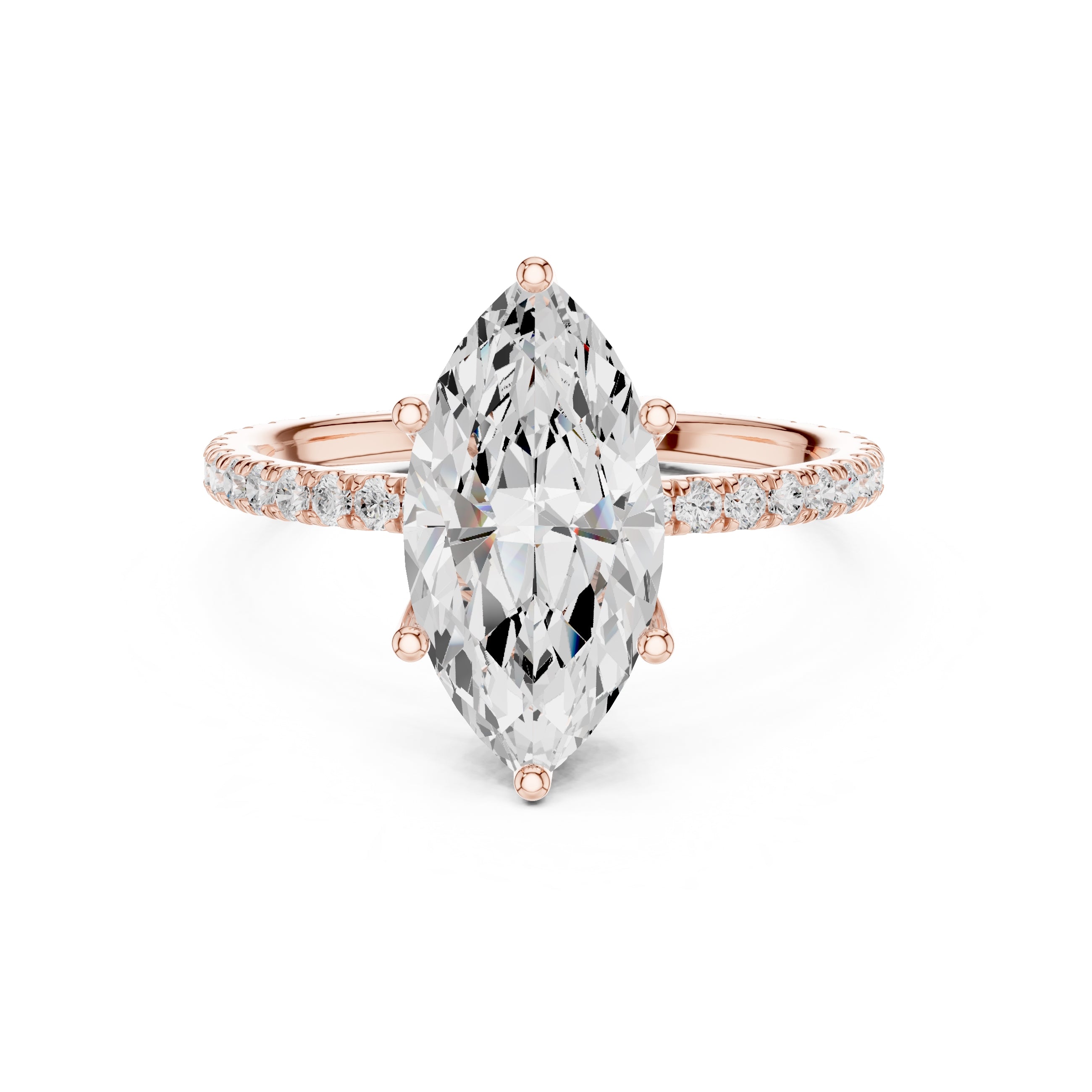 The Petite Brilliance Ring 2.5ct Rose Gold Marquise
