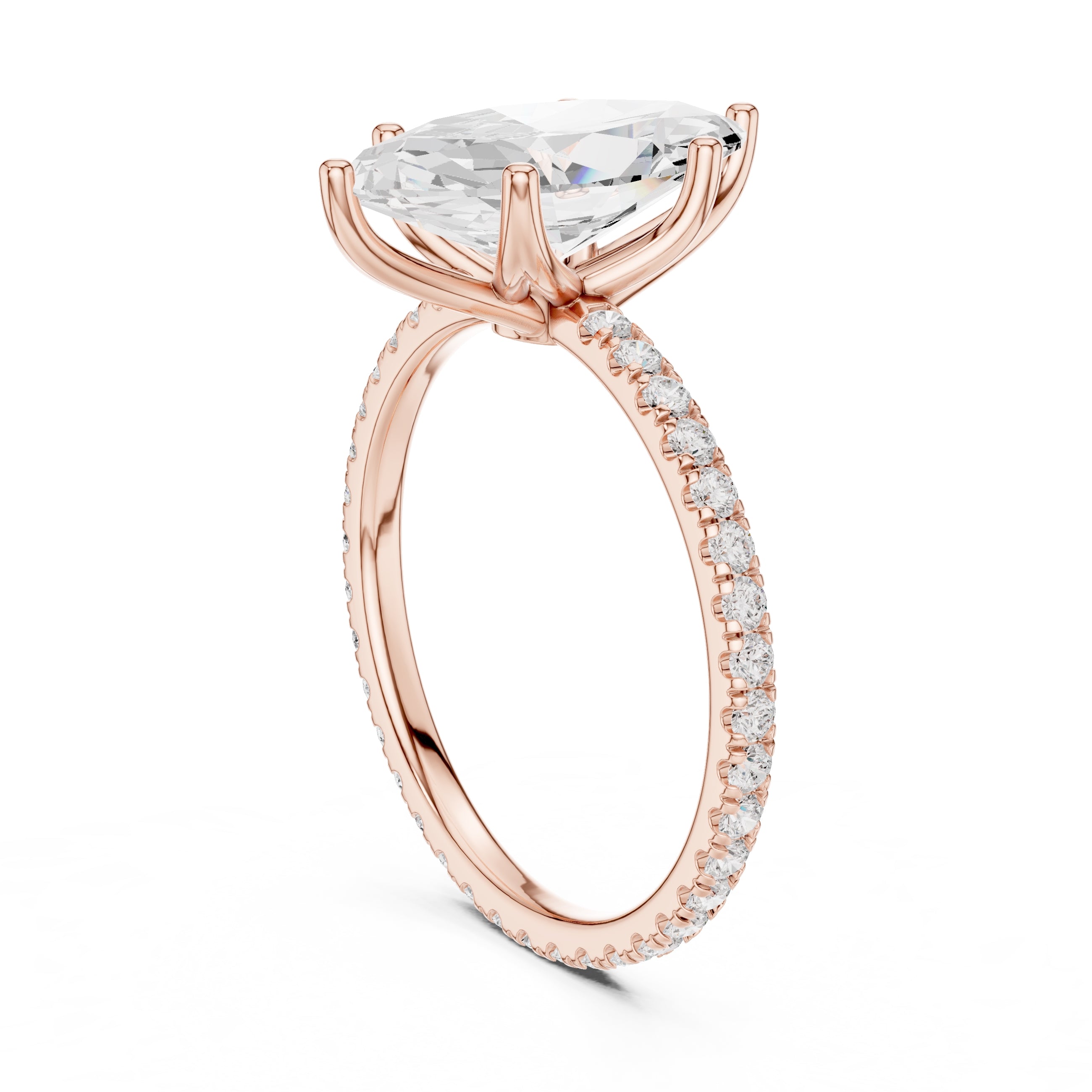 The Petite Brilliance Ring 2.5ct Rose Gold Marquise
