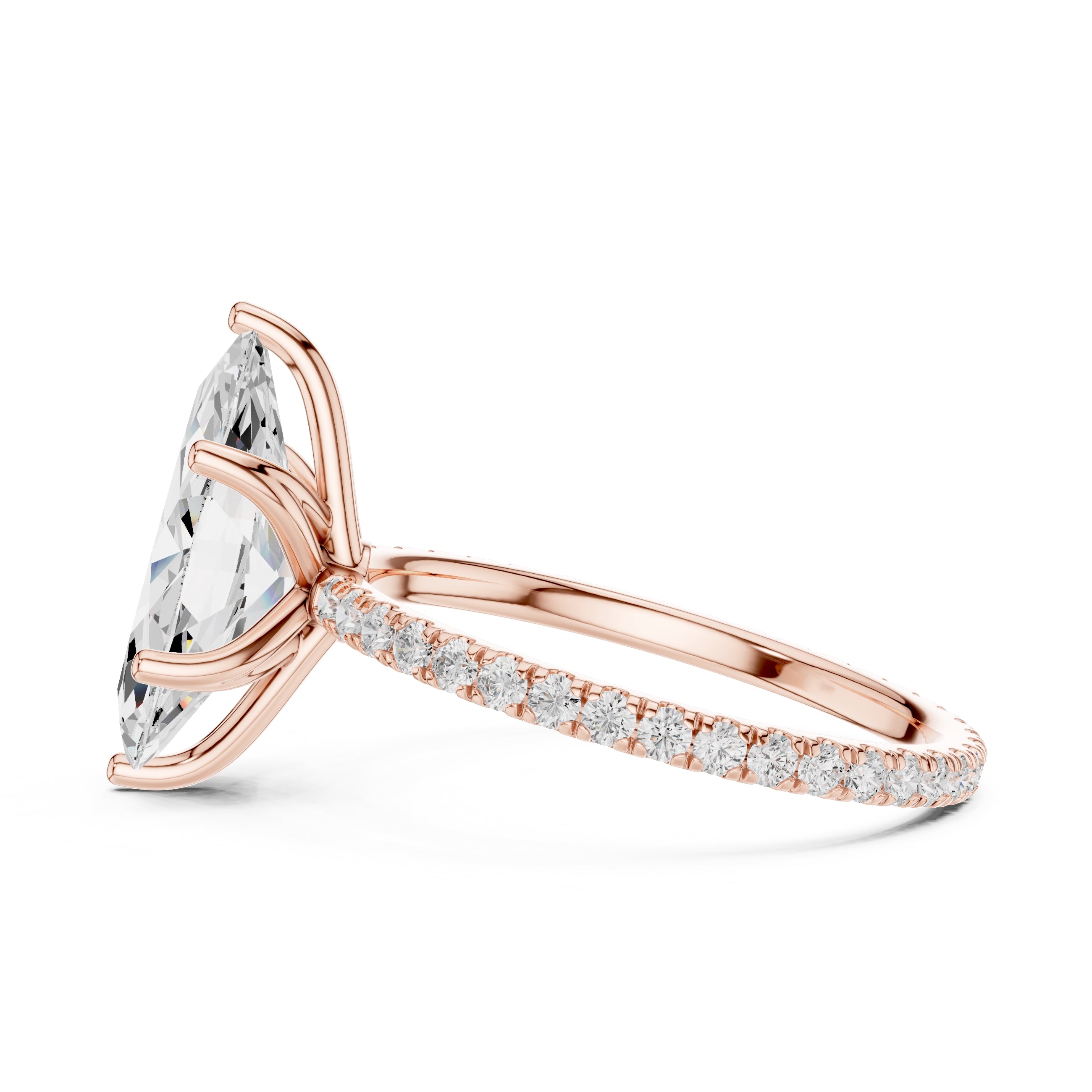 The Petite Brilliance Ring 2.5ct Rose Gold Marquise