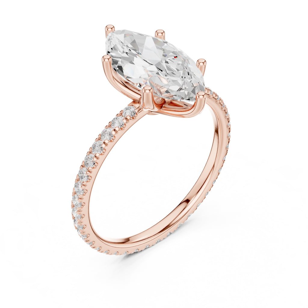 The Petite Brilliance Ring 2.5ct Rose Gold Marquise