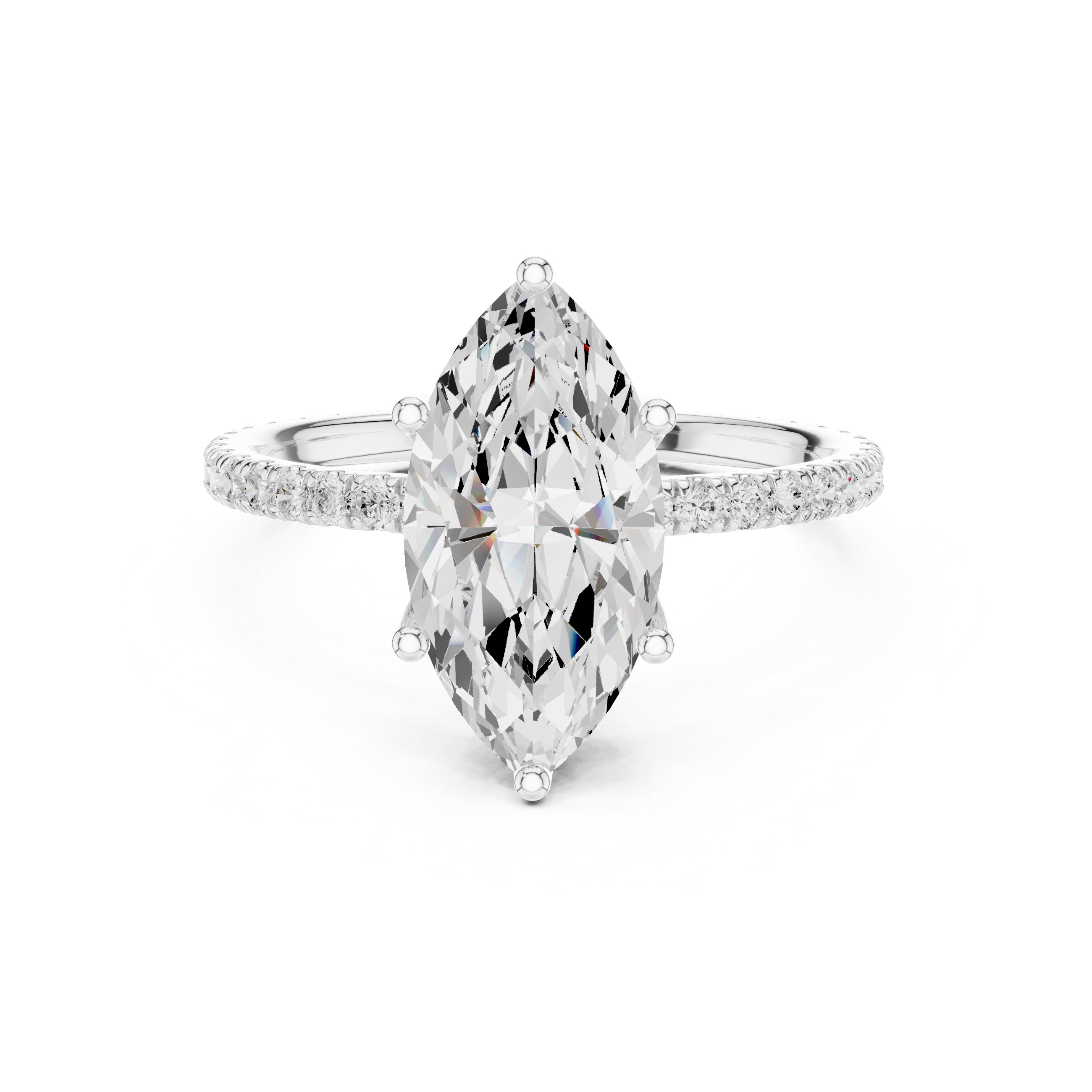 The Petite Brilliance Ring 2.5ct White Gold Marquise