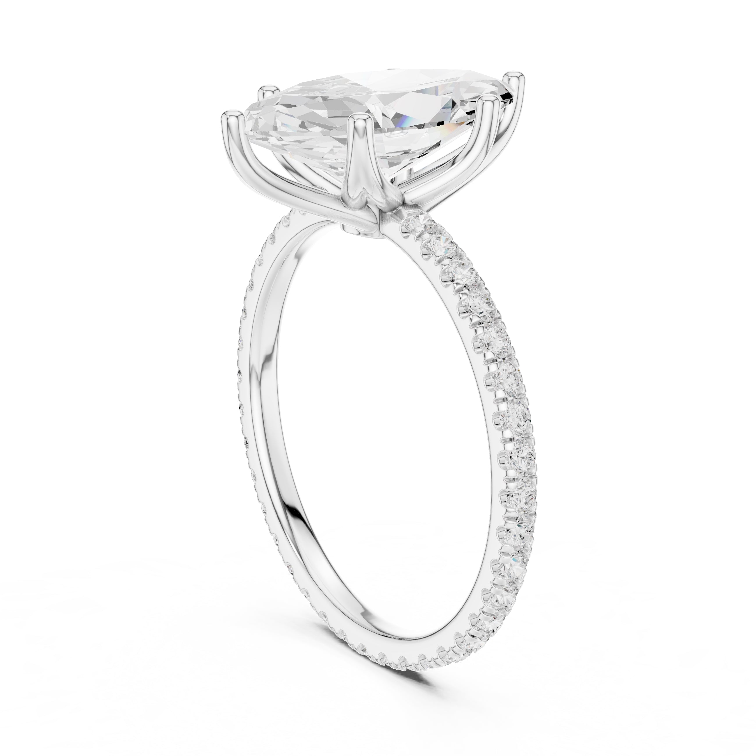 The Petite Brilliance Ring 2.5ct White Gold Marquise