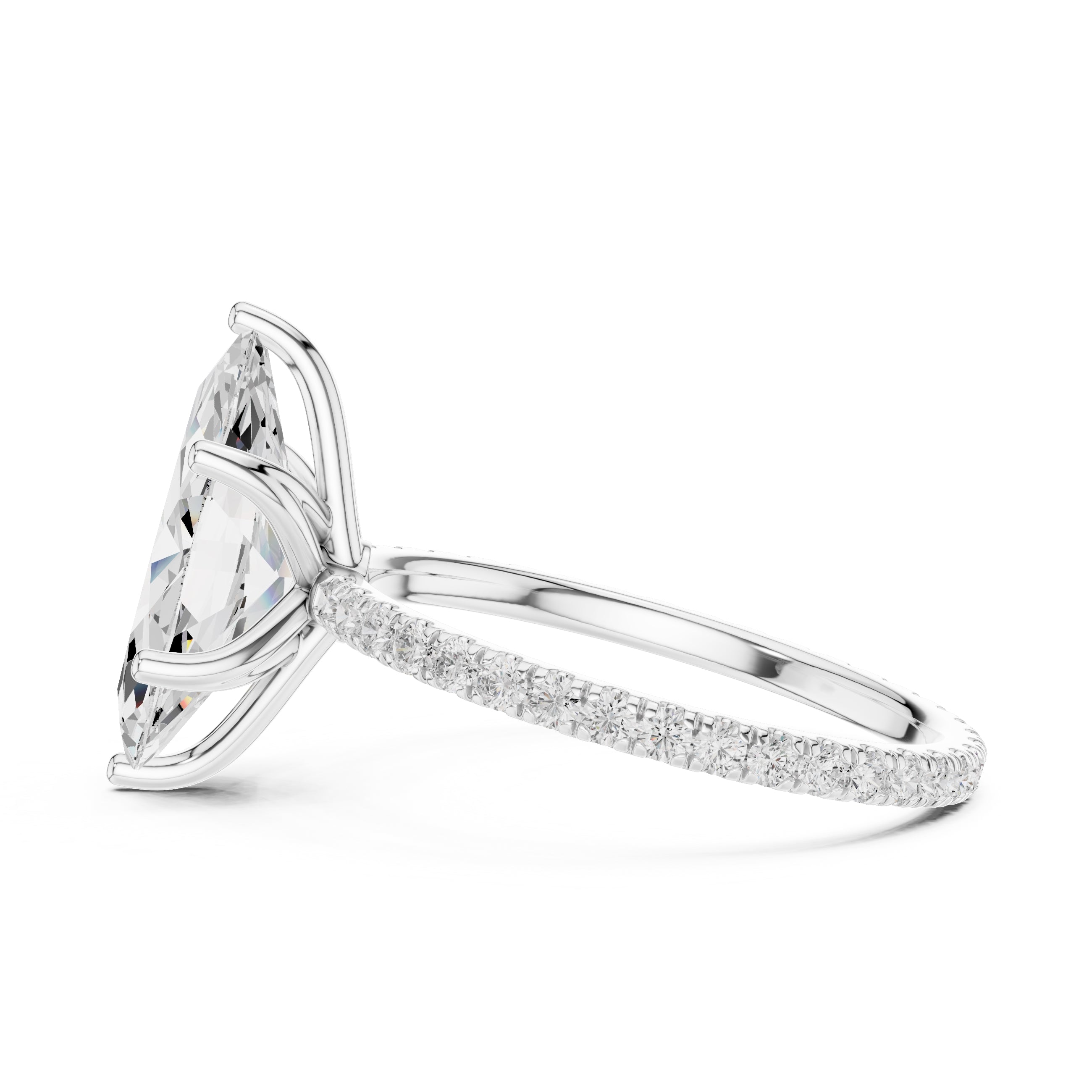 The Petite Brilliance Ring 2.5ct White Gold Marquise