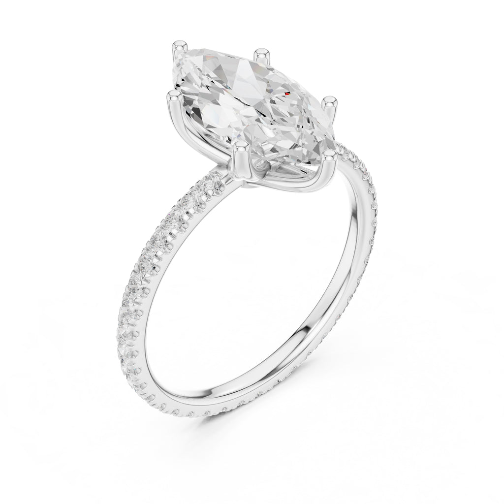 The Petite Brilliance Ring 2.5ct White Gold Marquise
