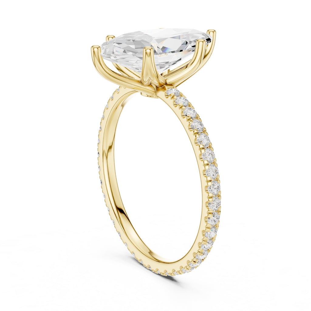 The Petite Brilliance Ring 2.5ct Yellow Gold Marquise