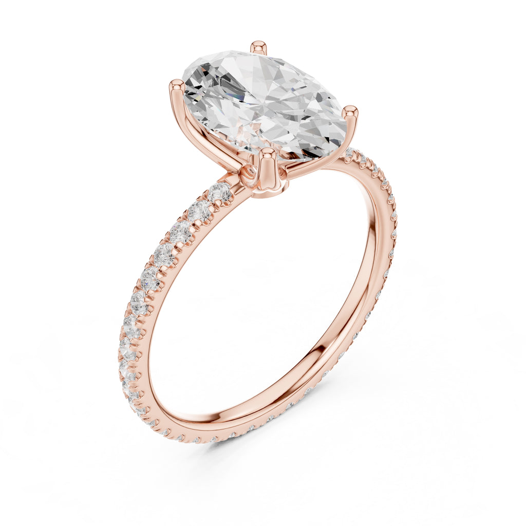 The Petite Brilliance Ring 2.5ct Rose Gold Oval