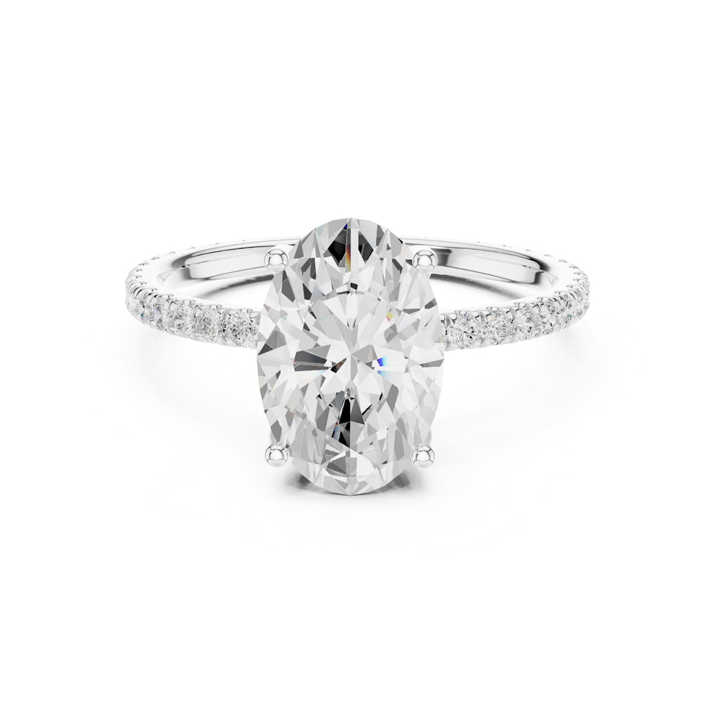 The Petite Brilliance Ring 2.5ct White Gold Oval