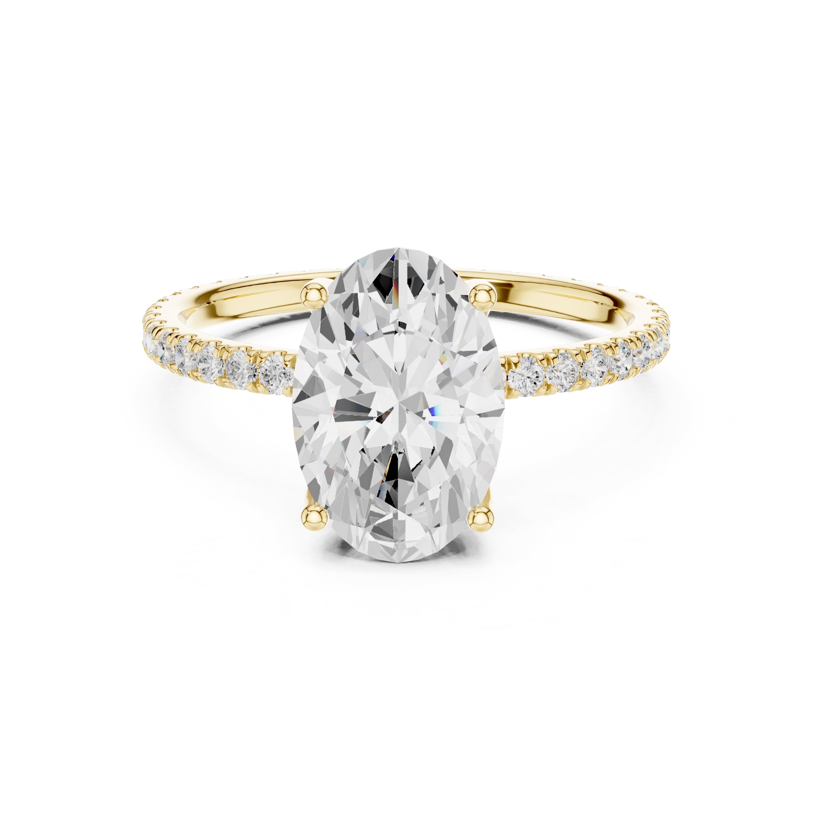 The Petite Brilliance Ring 2.5ct Yellow Gold Oval