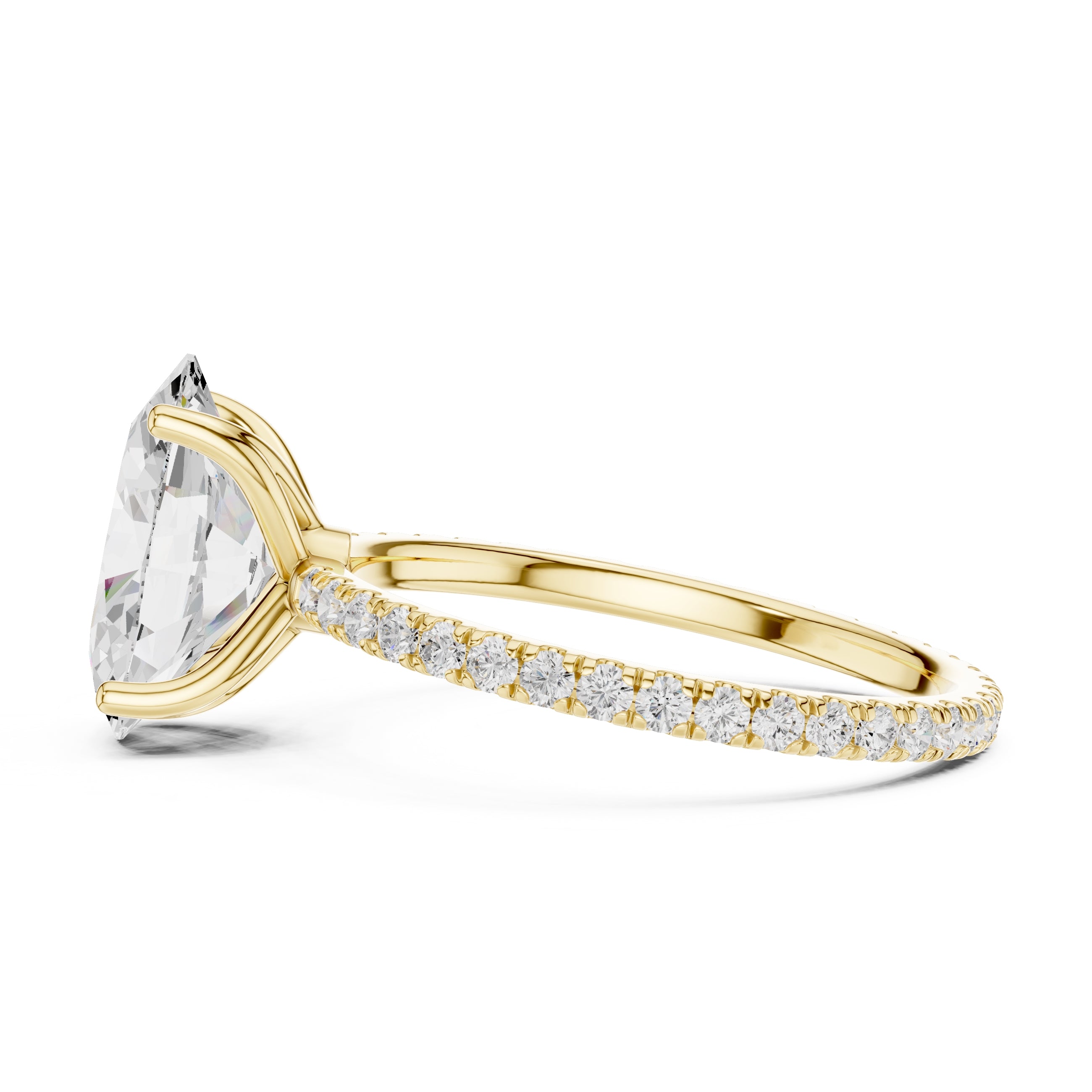 The Petite Brilliance Ring 2.5ct Yellow Gold Oval