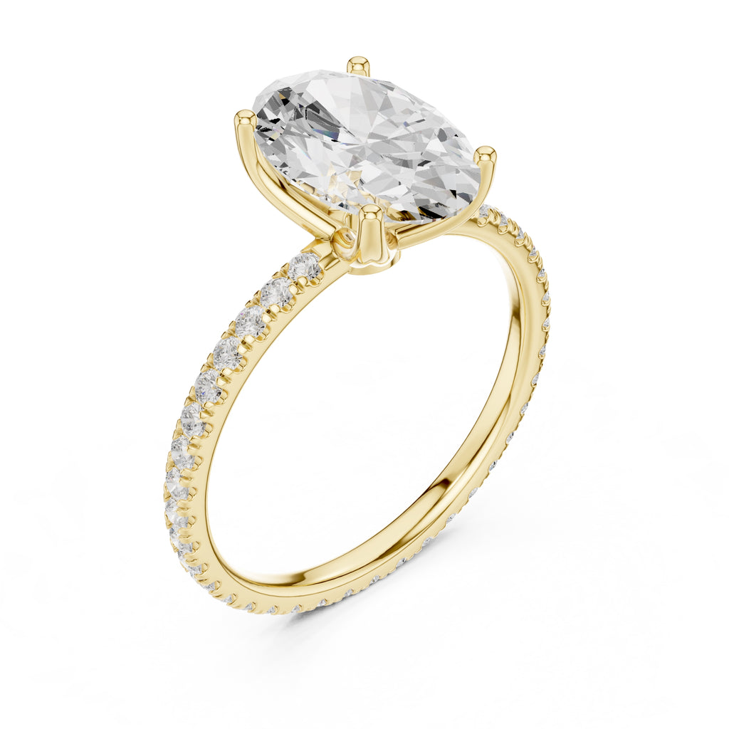 The Petite Brilliance Ring 2.5ct Yellow Gold Oval