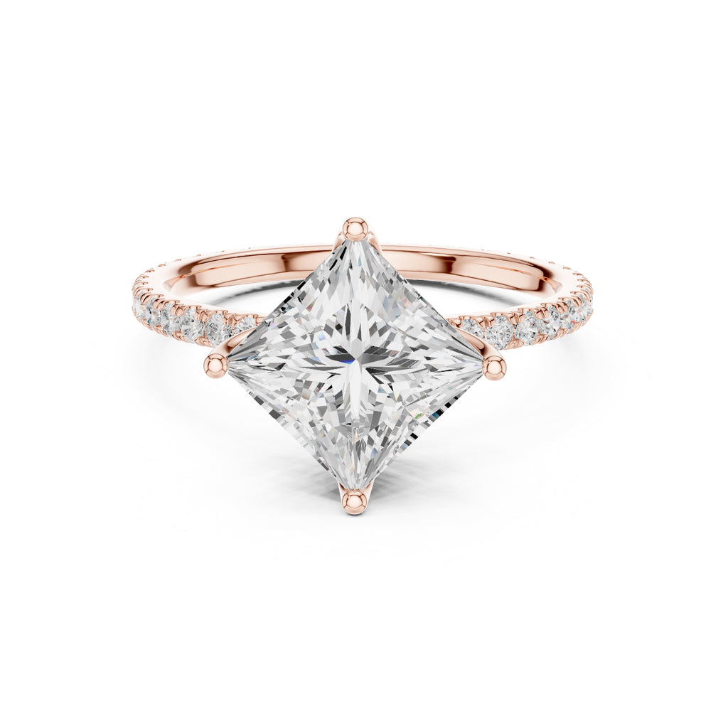 The Petite Brilliance Ring 2.5ct Rose Gold Princess