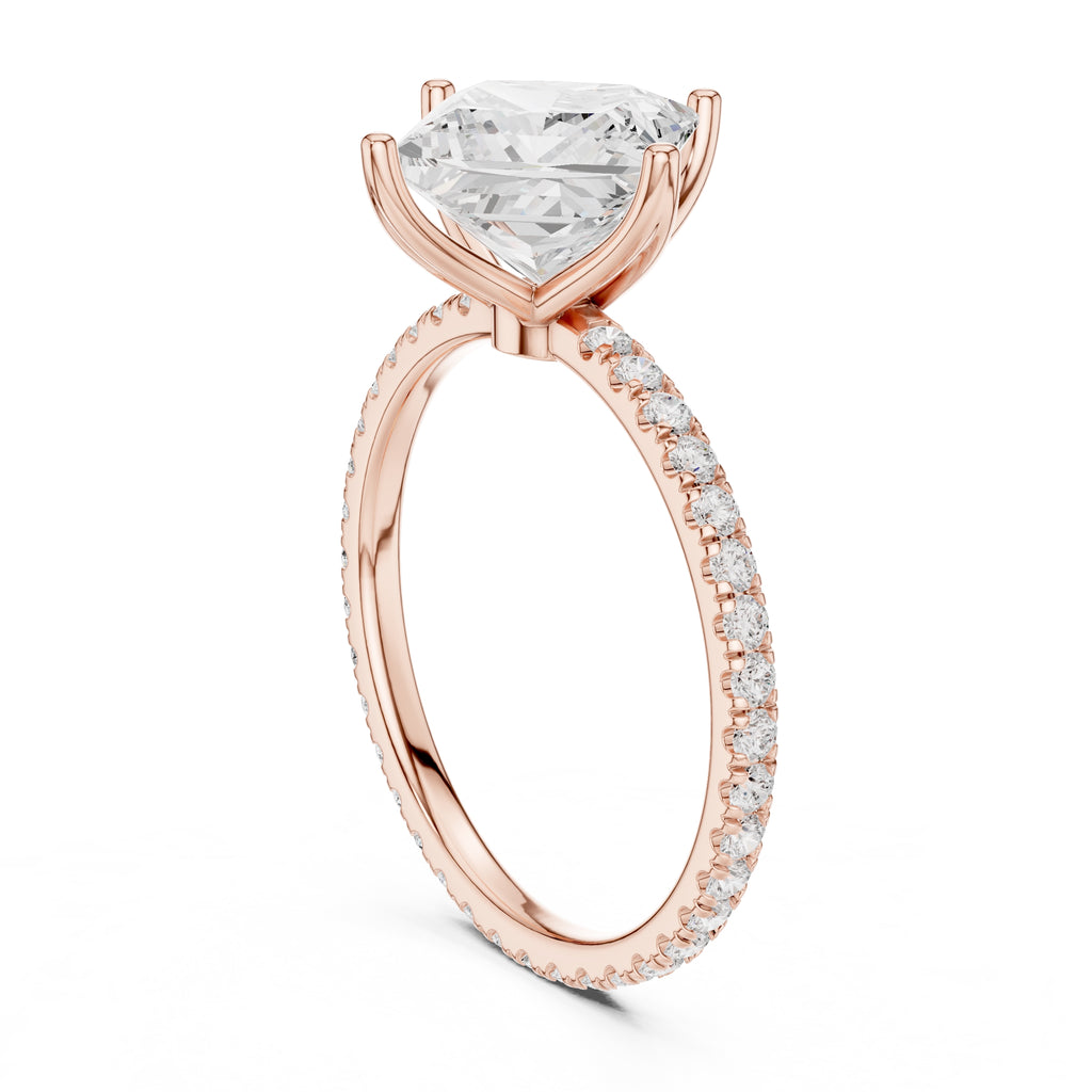The Petite Brilliance Ring 2.5ct Rose Gold Princess
