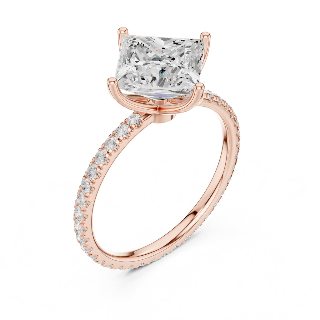 The Petite Brilliance Ring 2.5ct Rose Gold Princess