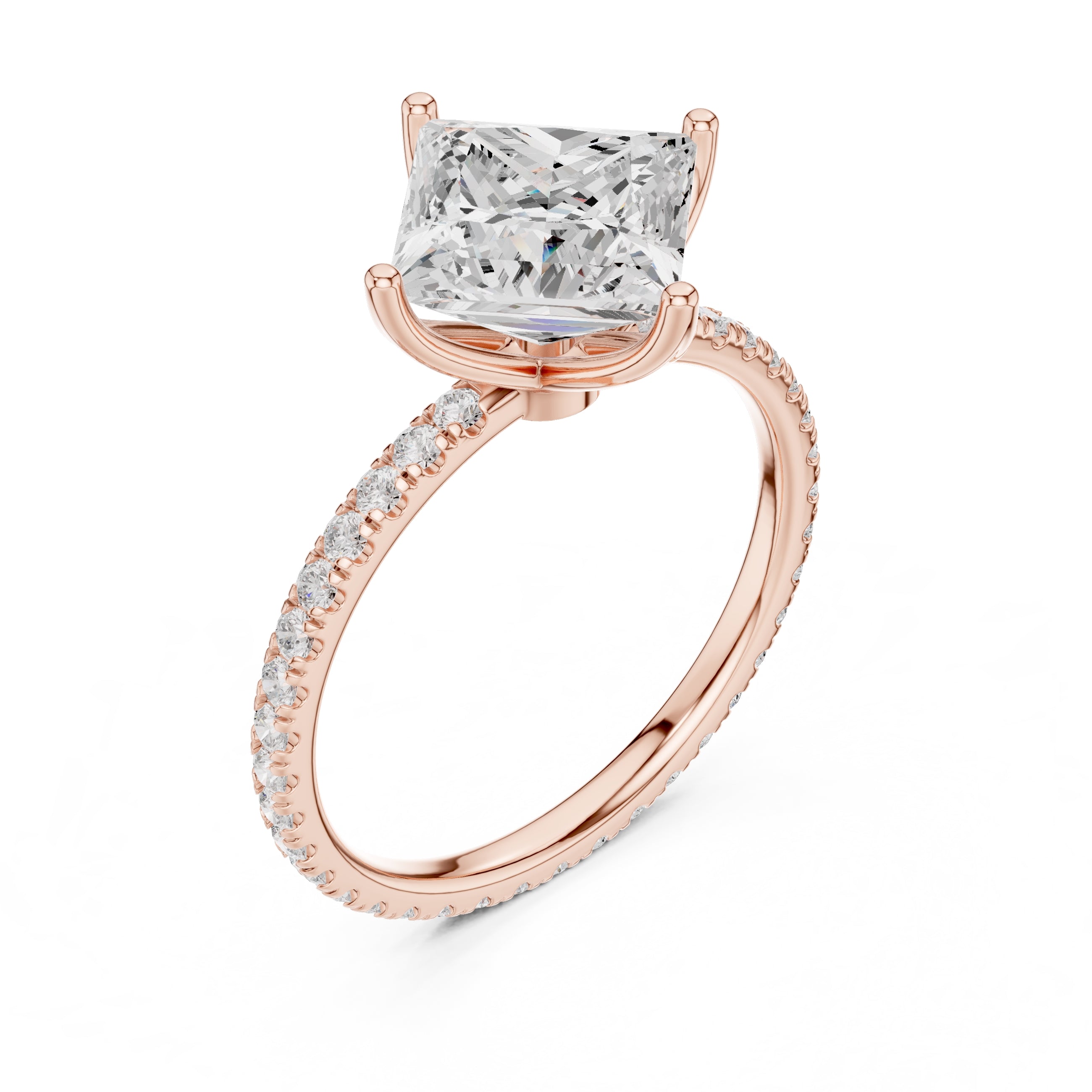 The Petite Brilliance Ring 2.5ct Rose Gold Princess