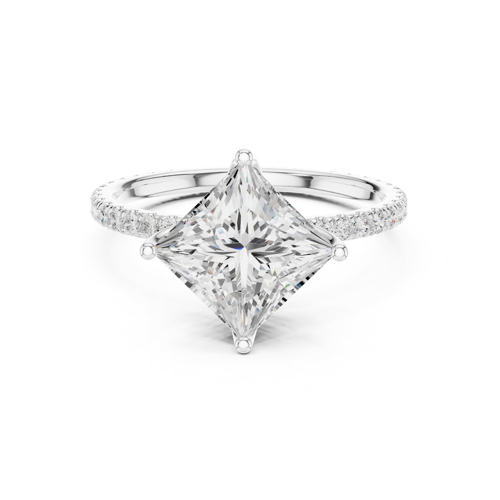 The Petite Brilliance Ring 2.5ct White Gold Princess