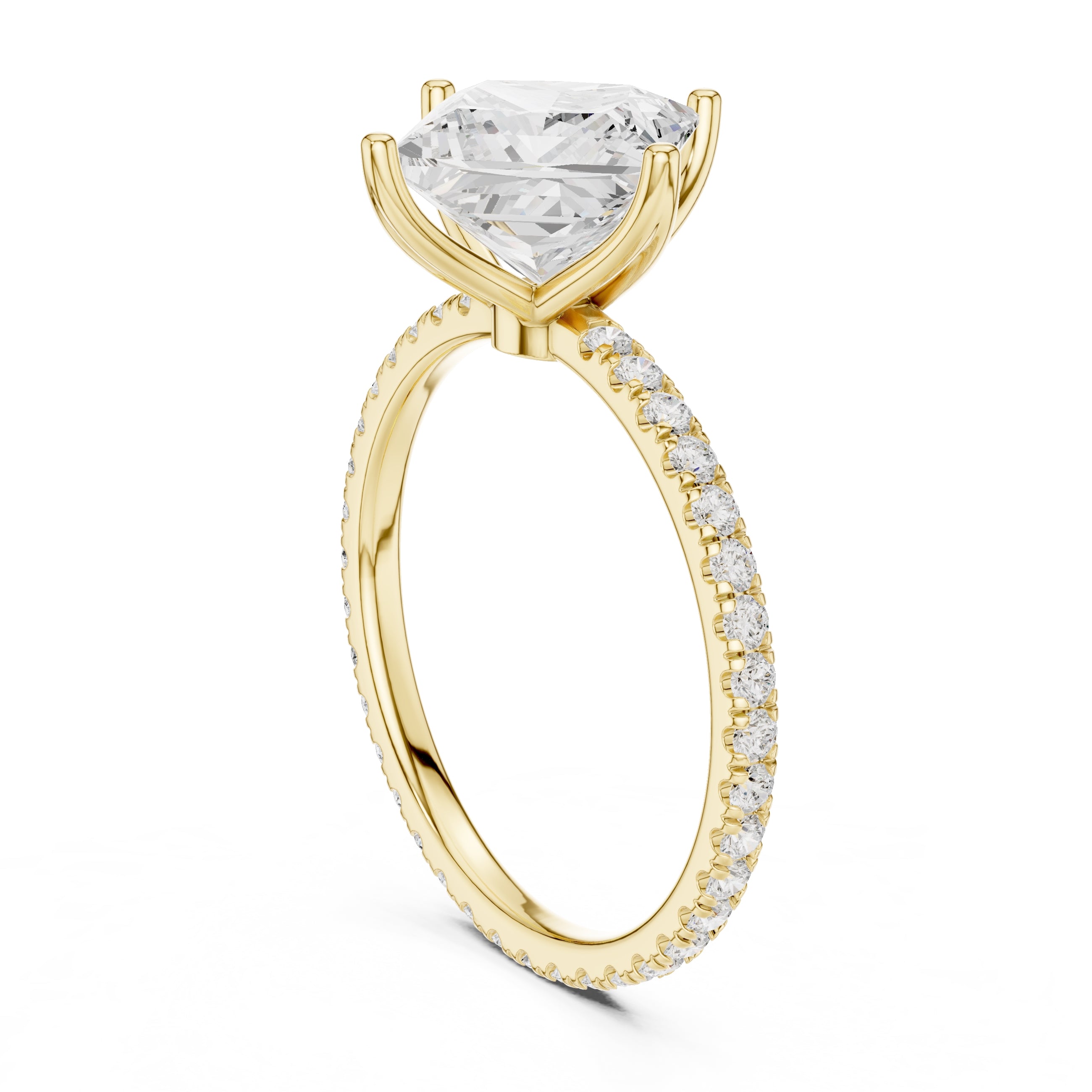 The Petite Brilliance Ring 2.5ct Yellow Gold Princess