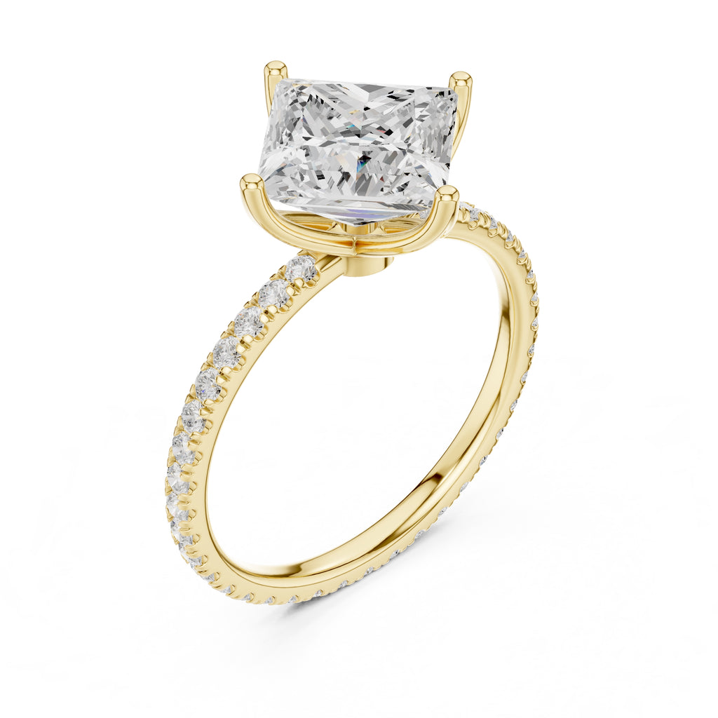 The Petite Brilliance Ring 2.5ct Yellow Gold Princess